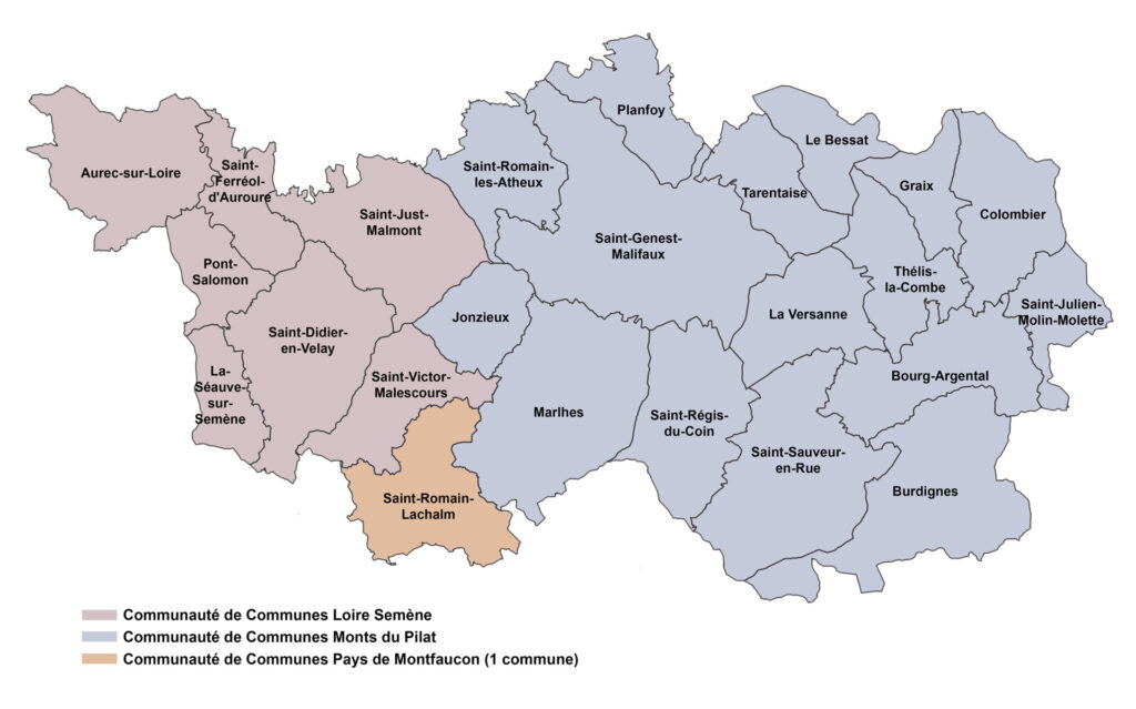 Le territoire du SICTOM velay pilat