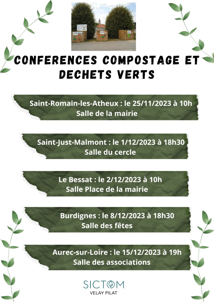 Conférences compostage et déchets verts SICTOM Velay Pilat
