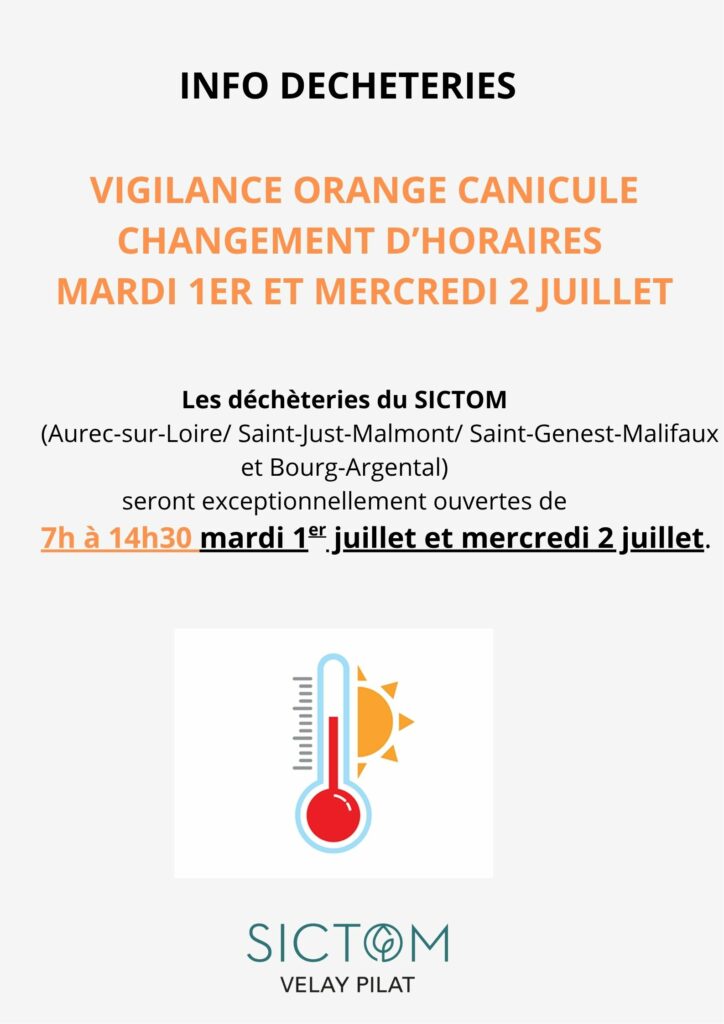 Fermeture des déchèteries canicule