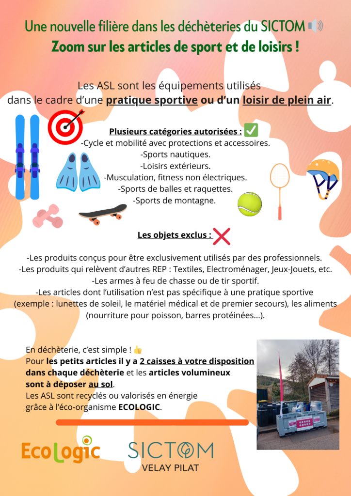 communication articles de sport et de loisirs