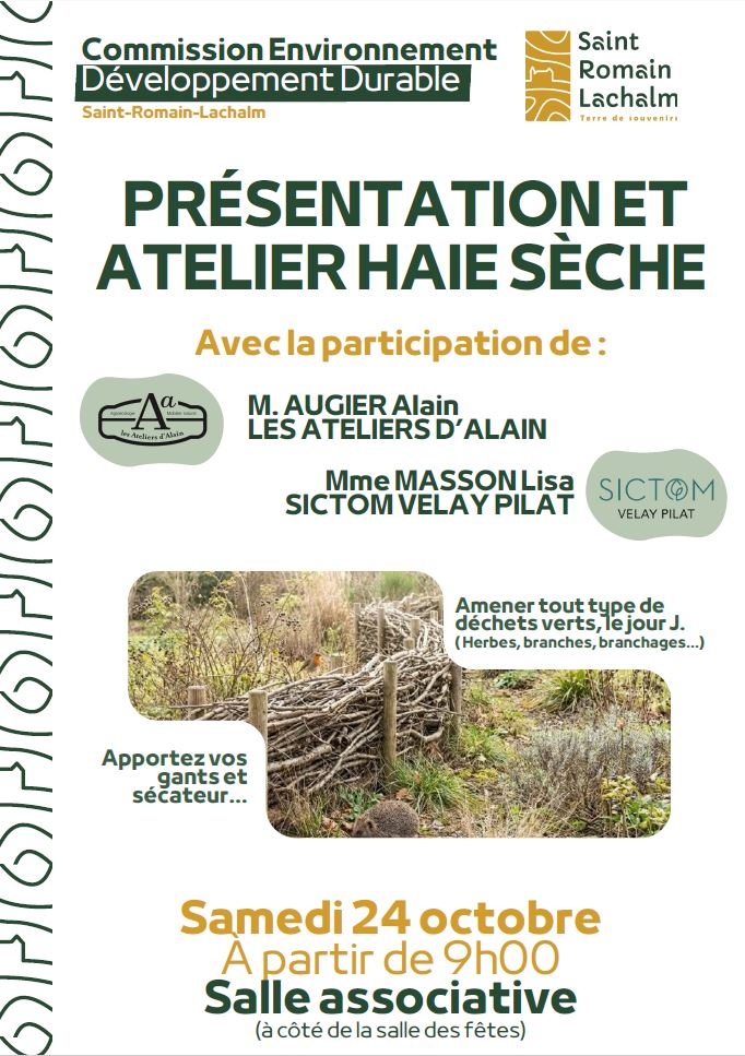 affiche inauguration haie seche